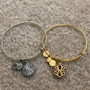 Gold and silver pair of Alex and ani
